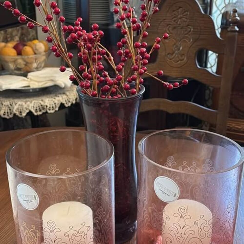 Fifth Avenue Crystal Hurricane Candle Holders and Vase Set